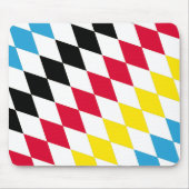 Schwarz-Gelb-Blau-Bayern Diamantfarben-Muster Mousepad (Vorne)