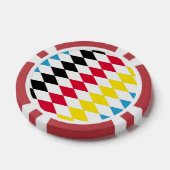 Schwarz-Gelb-Blau-Bayern Diamantfarben-Muster Pokerchips (Einzeln)