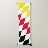 Schwarz-Gelb-Blau-Bayern Diamantfarben-Muster Seitenschläferkissen (Vorderseite Vertikal)