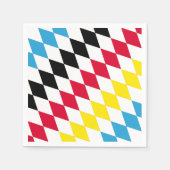 Schwarz-Gelb-Blau-Bayern Diamantfarben-Muster Serviette (Vorderseite)