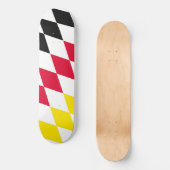Schwarz-Gelb-Blau-Bayern Diamantfarben-Muster Skateboard (Vorderseite)