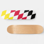 Schwarz-Gelb-Blau-Bayern Diamantfarben-Muster Skateboard (Horizontal)