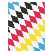 Schwarz-Gelb-Blau-Bayern Diamantfarben-Muster Tischdecke (Vorderseite)