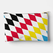 Schwarz-Gelb-Blau-Bayern Diamantfarben-Muster Zubehörtasche (Rückseite)