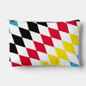 Schwarz-Gelb-Blau-Bayern Diamantfarben-Muster Zubehörtasche (Vorderseite)