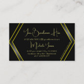 Schwarz-Gelb-Blitze des Auges mit Monogramm Visitenkarte (Rückseite)