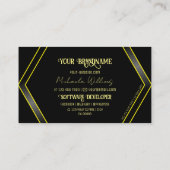 Schwarz-Gelb-Blitze mit Logo Visitenkarte (Rückseite)