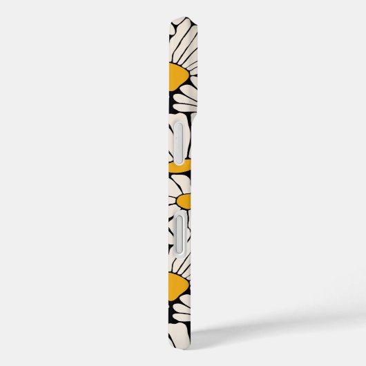 Schwarz-Gelb-Blumenstempel Case-Mate iPhone Hülle (Rückseite / Rechts)