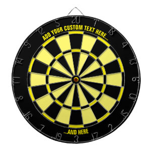Schwarz-Gelb-Dartboard mit benutzerdefiniertem Tex Dartscheibe