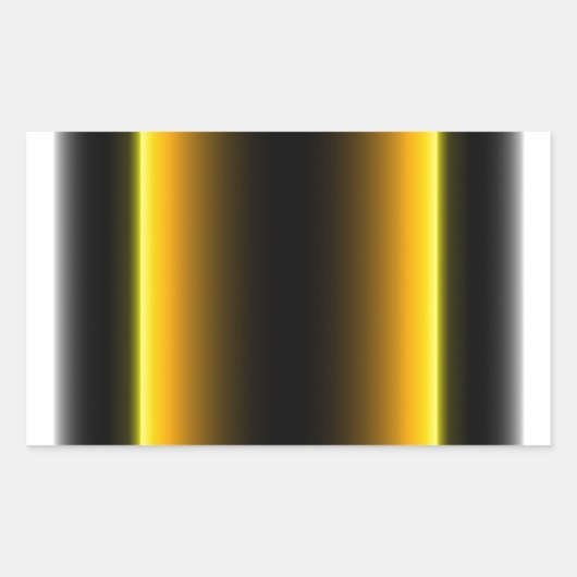Schwarz-Gelb-Design Rechteckiger Aufkleber (Vorderseite)