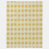 Schwarz-Gelb-Druckvlies-Decke Fleecedecke (Vorderseite)