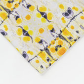 Schwarz-Gelb-Druckvlies-Decke Fleecedecke (Ecke)