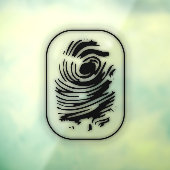 Schwarz-Gelb-Fingerabdruck-Fensterklammer Fensteraufkleber (Blatt 3)