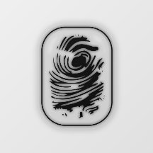 Schwarz-Gelb-Fingerabdruck-Fensterklammer