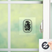 Schwarz-Gelb-Fingerabdruck-Fensterklammer Fensteraufkleber (Zuhause)