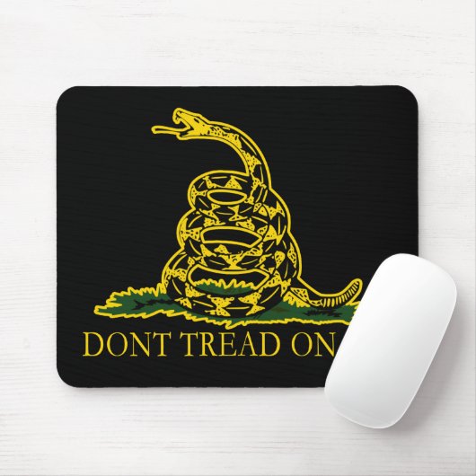 Schwarz-Gelb-Gadsden-Flagge, Trete mir nicht auf! Mousepad (Mit Mouse)