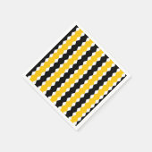 Schwarz/Gelb Geometrie: Funky Modernes Muster Serviette (Ecke)
