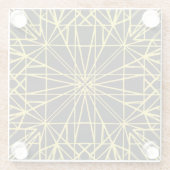 Schwarz-Gelb-Geometrie Glasuntersetzer (Rückseite)