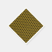 Schwarz-Gelb-Geometrie-Star Nahtloses Muster Serviette (Ecke)