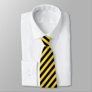 Schwarz Gelb gestreifte Vorlage Elegant Trendy Krawatte