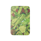 Schwarz-gelb gestrichene vulkanische Steinkonstruk Badematte (Vorderseite Vertikal)