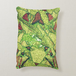 Schwarz-gelb gestrichene vulkanische Steinkonstruk Dekokissen