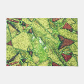 Schwarz-gelb gestrichene vulkanische Steinkonstruk Fußmatte (Vorderseite)