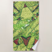 Schwarz-gelb gestrichene vulkanische Steinkonstruk Strandtuch (Vorderseite)