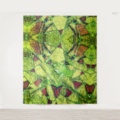 Schwarz-gelb gestrichene vulkanische Steinkonstruk Wandteppich (Vorderseite)