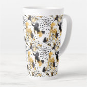 Schwarz-Gelb-Goldleoparden Tierwerbung Milchtasse (Rechte Ecke)