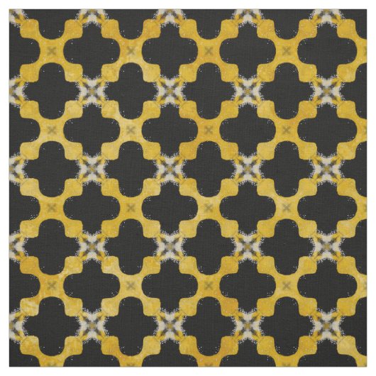 Schwarz, Gelb, Grau Modernes Stadtmuster Stoff (Muster)