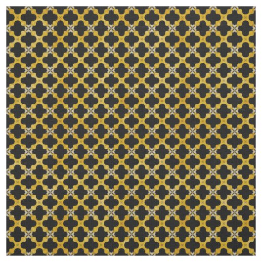 Schwarz, Gelb, Grau Modernes Stadtmuster Stoff (Muster)