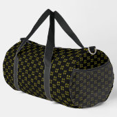 Schwarz & Gelb Groß Duffle Bag (Rechte Ecke)