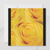 Schwarz-Gelb-Hochzeit Verlobung PERSONALISIEREN Einladung (Rückseite)