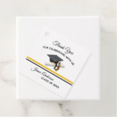 Schwarz-Gelb-Hülle und Tassel | ABSCHLUSS Geschenkanhänger (Beispiel)