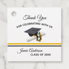 Schwarz-Gelb-Hülle und Tassel | ABSCHLUSS Geschenkanhänger