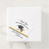 Schwarz-Gelb-Hülle und Tassel | ABSCHLUSS Geschenkanhänger (Beispiel)