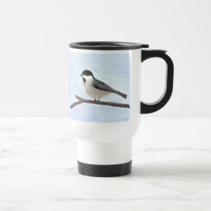Schwarz-gelb-kappte Chickade-Tasse Reisebecher