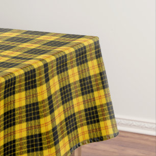 Schwarz Gelb Kariert Tischdecke