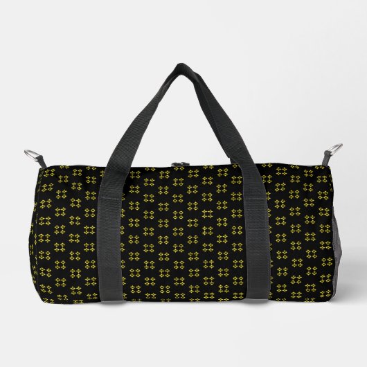 Schwarz & Gelb Klein Duffle Bag (Vorderseite)
