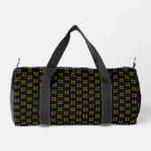 Schwarz & Gelb Klein Duffle Bag (Rückseite)