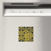 Schwarz-Gelb-Kontrast-Muster Magnet (In Situ (Geschirrspüler))