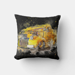 Schwarz-Gelb-Lkw Kissen