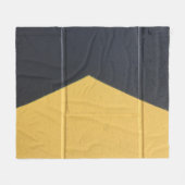 Schwarz-Gelb-Mauer Fleecedecke (Vorderseite (Horizontal))