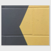 Schwarz-Gelb-Mauer Geschenkpapier (Flach)