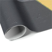 Schwarz-Gelb-Mauer Geschenkpapier (Rolleneckpunkt)
