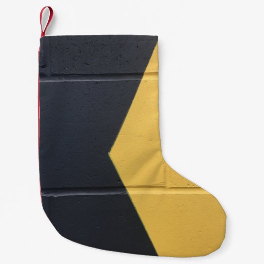 Schwarz-Gelb-Mauer Kleiner Weihnachtsstrumpf (Vorderseite)