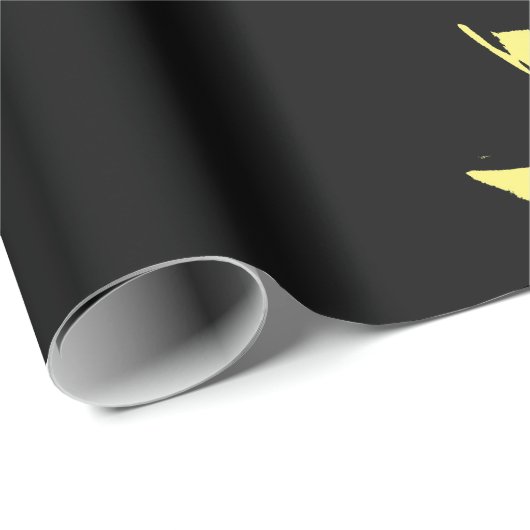 Schwarz-Gelb-Milben Geschenkpapier (Rolleneckpunkt)