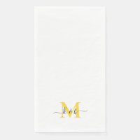 Schwarz-Gelb-Monogramm-Swapskript weiß