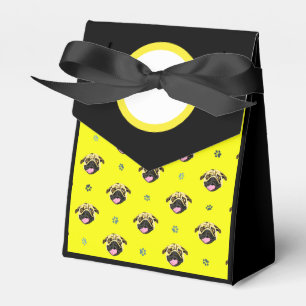 Schwarz-Gelb-Mops-Thema Gefälligkeitsbox Geschenkschachtel